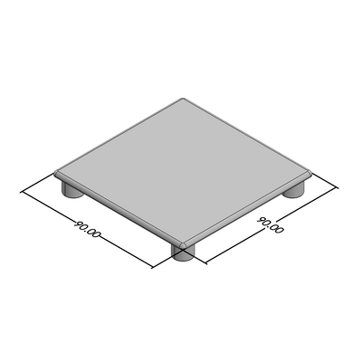 60-030-2 MODULAR SOLUTIONS POLYAMIDE PART<br>END CAP 90MM X 90MM LIGHT GRAY